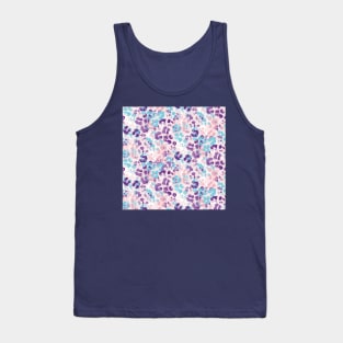 Pastel Splashed Flowers Tank Top